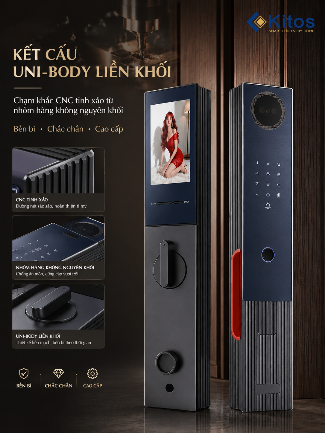 Khoá cửa thông minh Kitos X9 Ultra